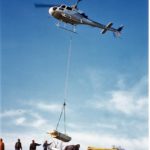 Helikopter på Kössö, Köpstadsö i Göteborgs skärgård